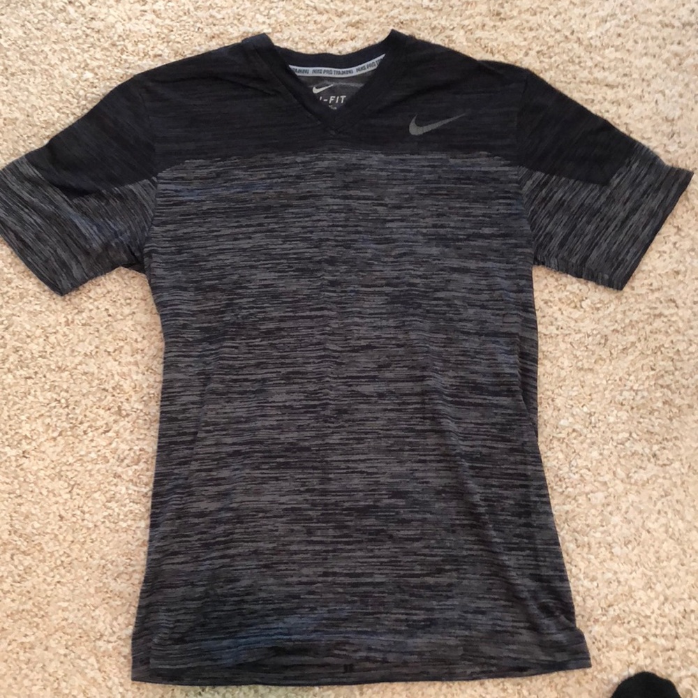 Men’s Nike dry fit training shirt v neck.